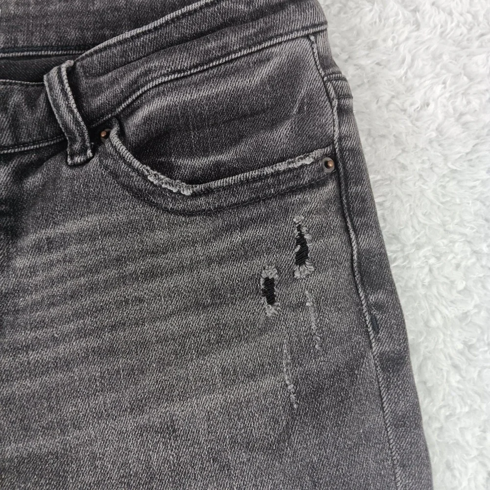 BKE Payton Ankle Skinny Jeans Womens 30x27 Faded Black ABK5648A Distressed - Picture 4 of 14